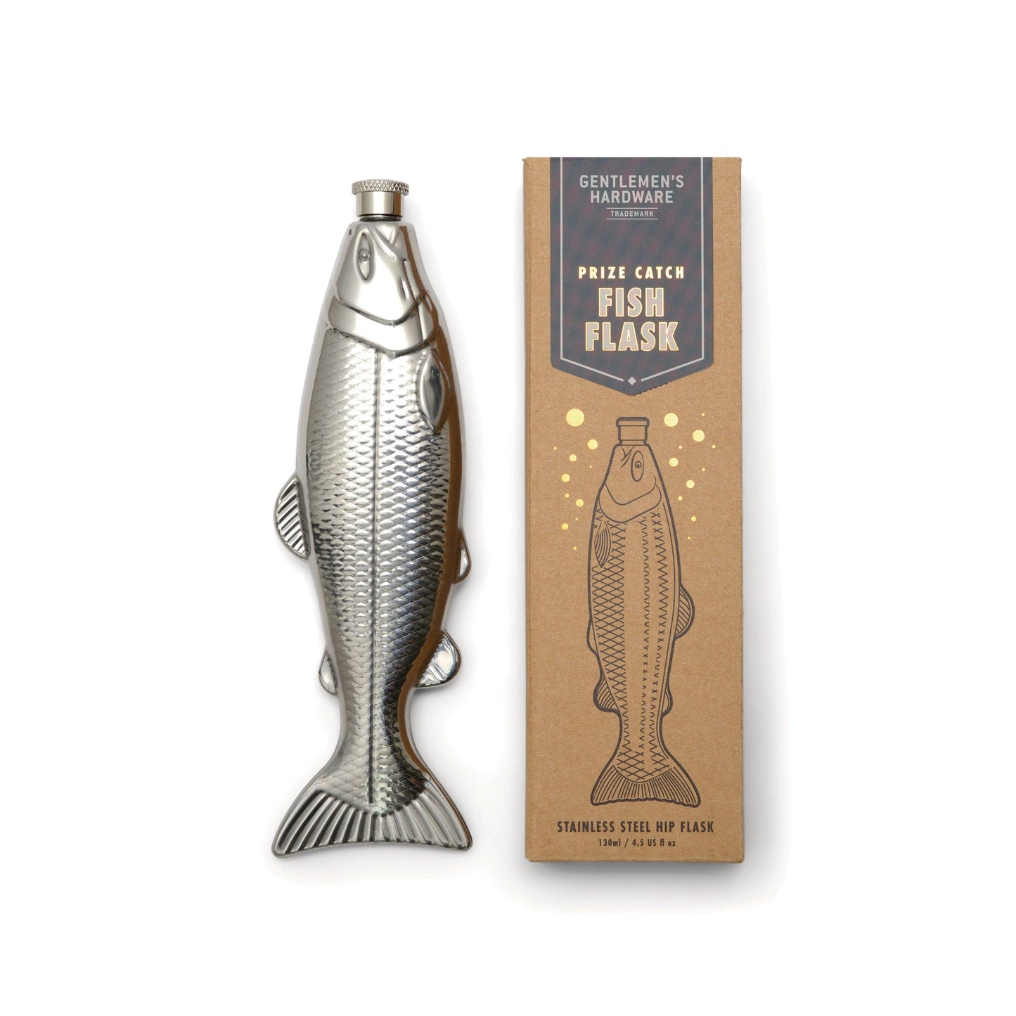 Gentlemen's Hardware Fish Hip Flask - Prize Catch