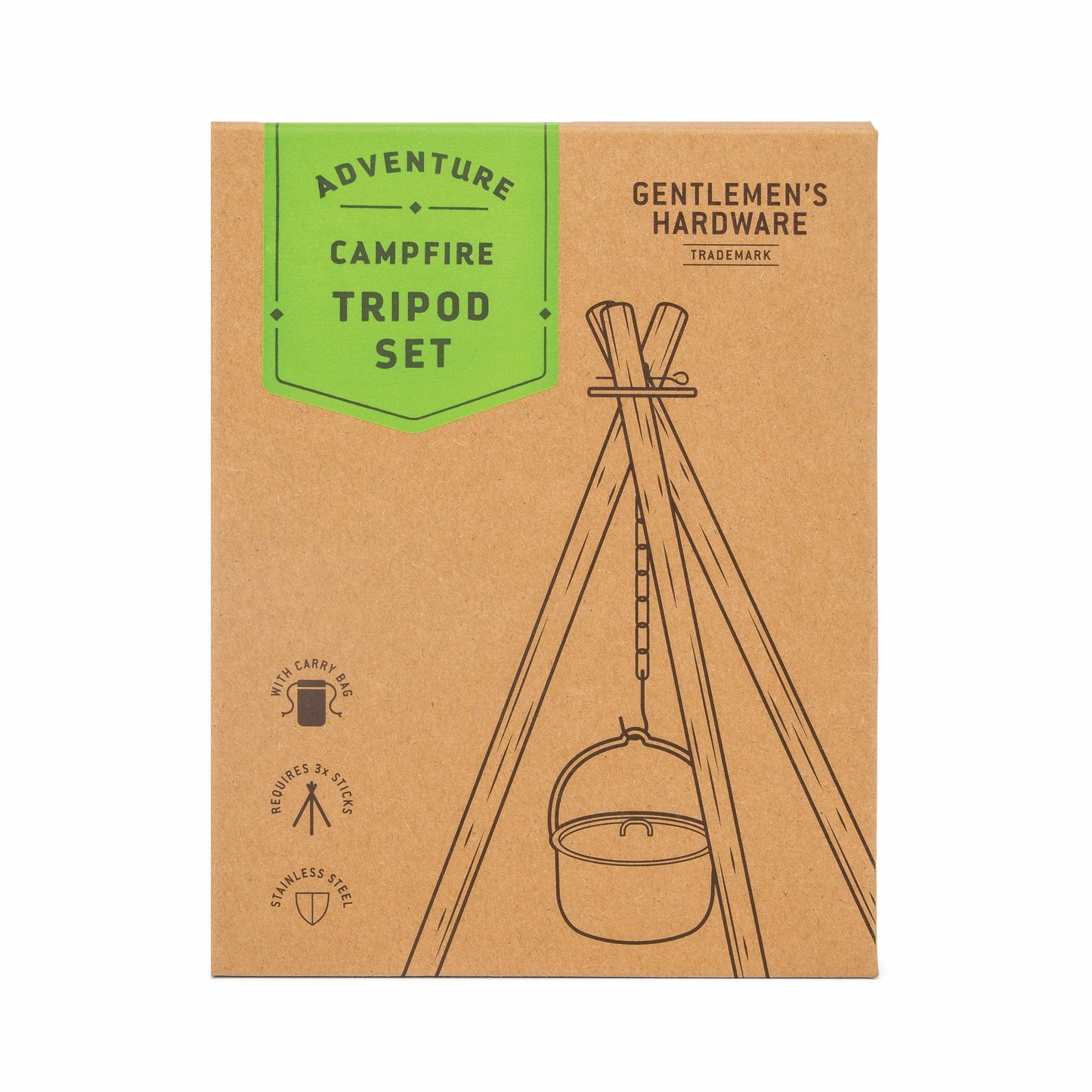 Gentlemen's Hardware Campfire Tripod Set