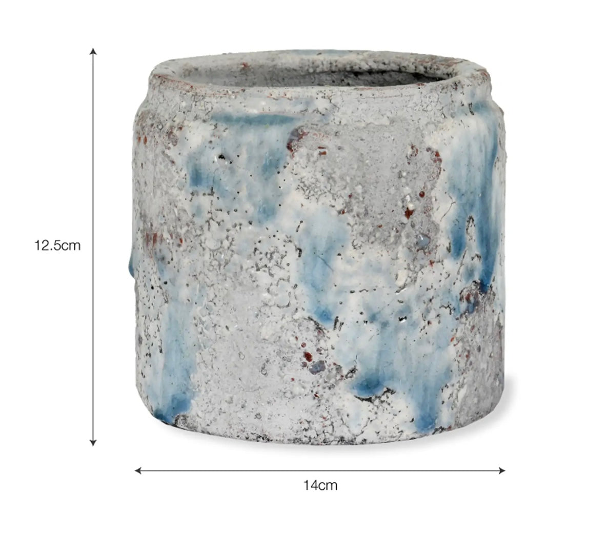 Plant Pot - Blue Glaze 11.5CM