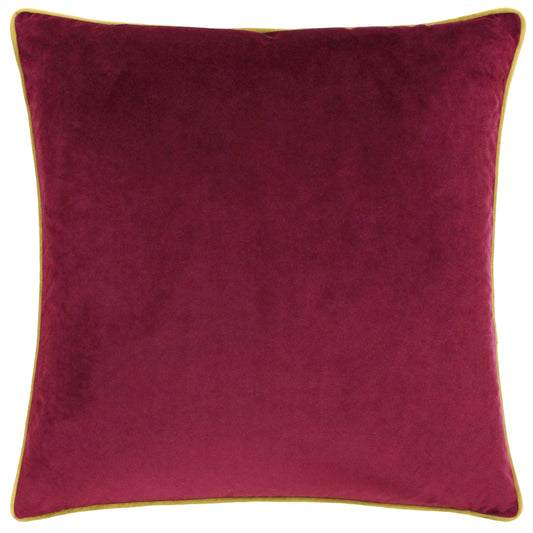 Meridian Velvet Cushion Maroon/Moss