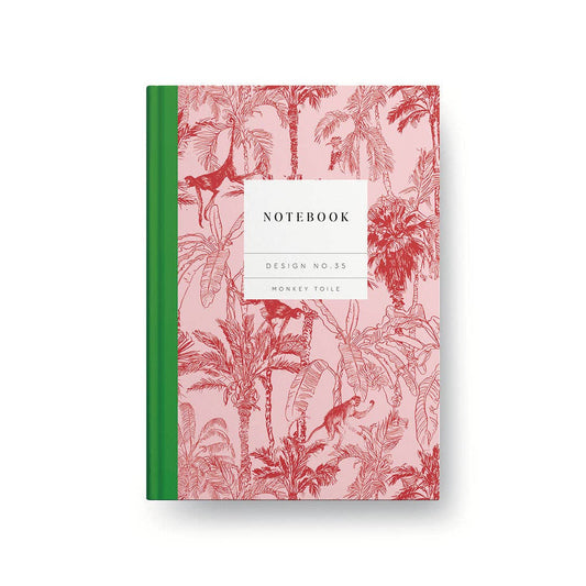 Design No.35 Monkey Toile Hardback Notebook